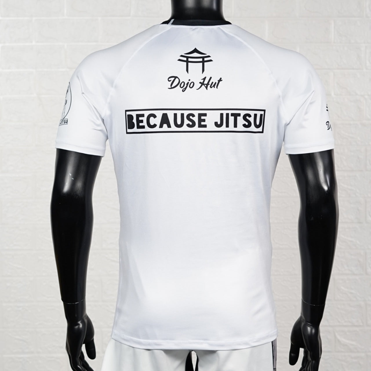 Because Jitsu White Brazilian Gi Rashguard