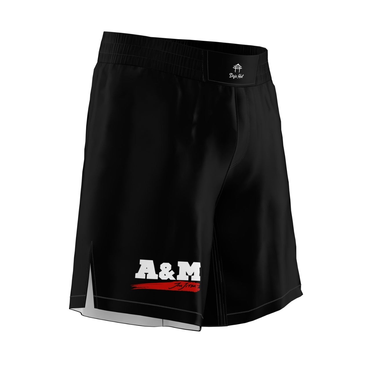 “A&M” Black MMA Shorts