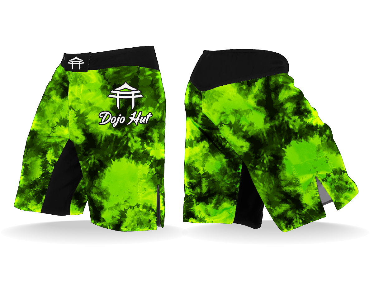 “Green Tie Dye” MMA Shorts