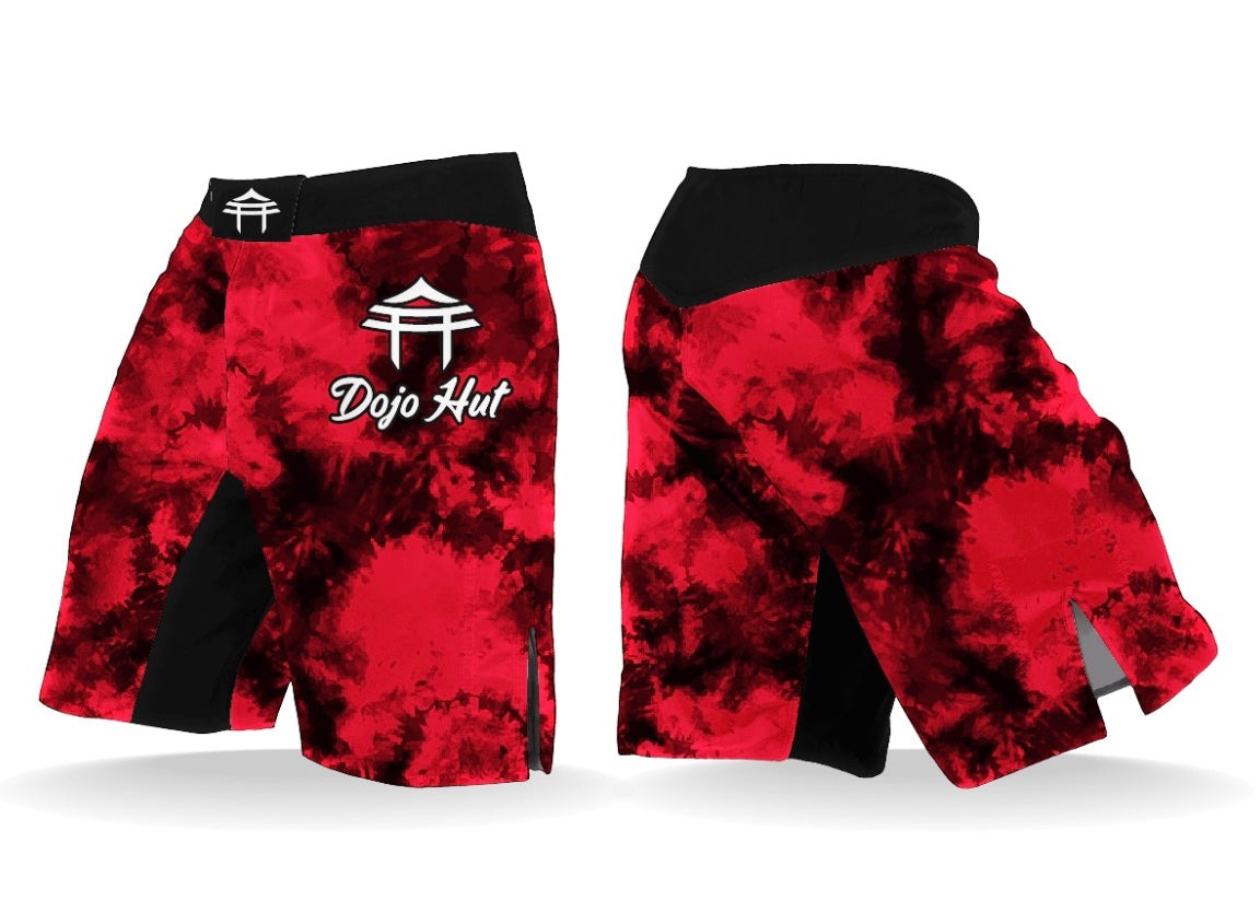 “Red Tie Dye” MMA Shorts