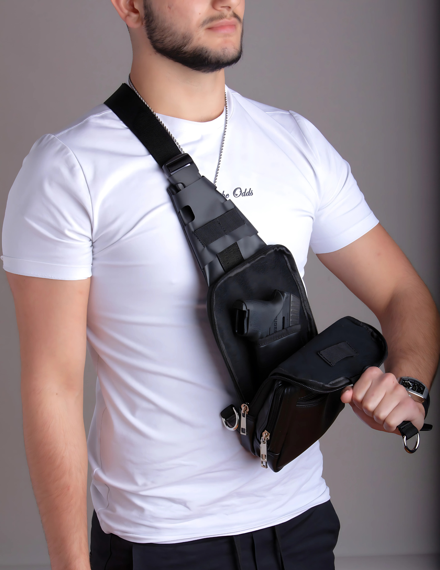 Crossbody Bag | Quick Draw | Tactical Concealed Carry Solution| Discreet, Secure & Built for Speed | Vegan Leather