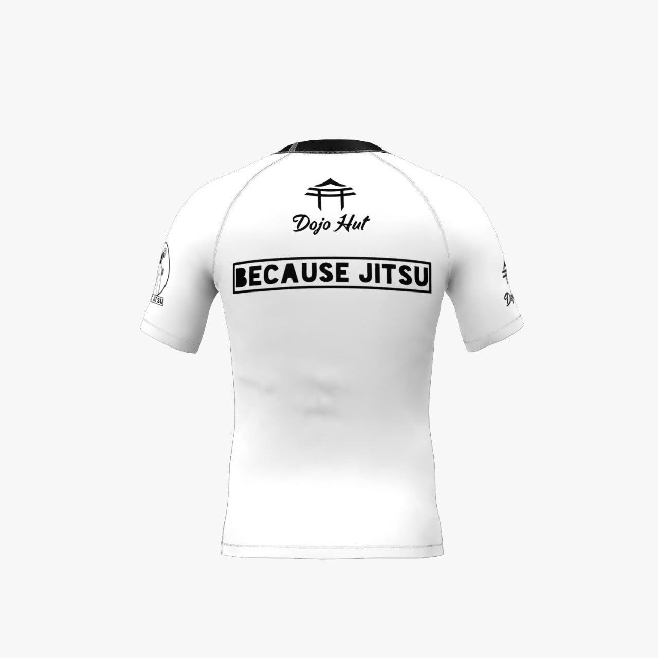 Because Jitsu White Brazilian Gi Rashguard