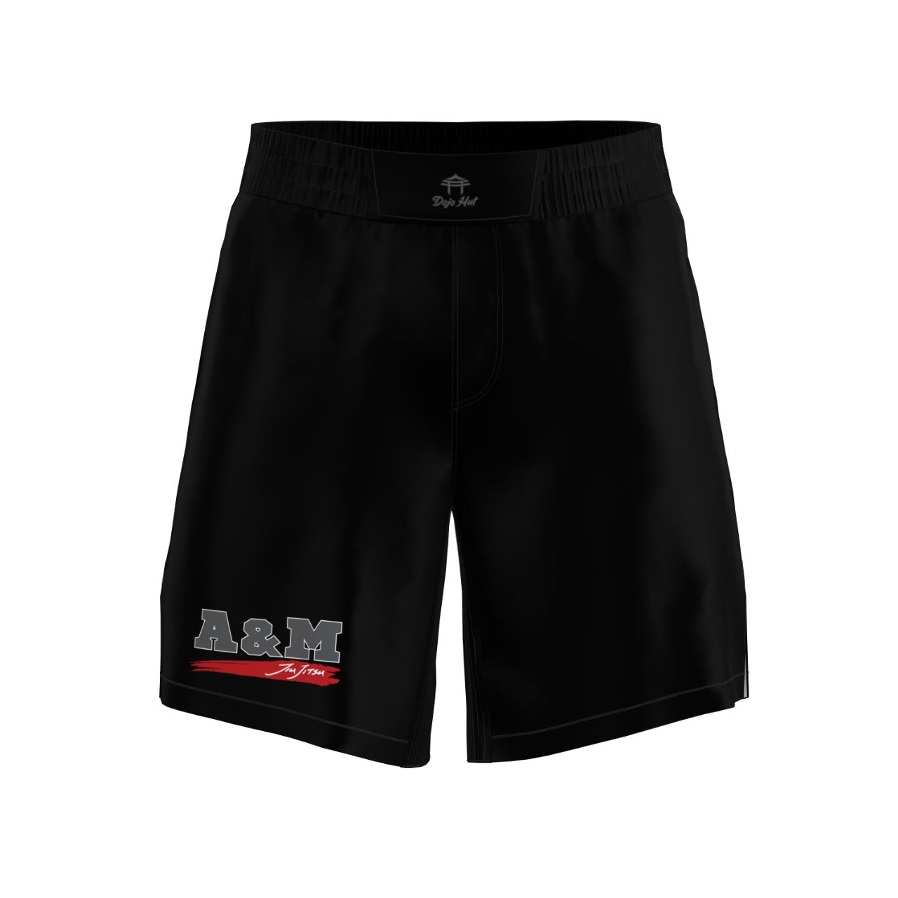 “A&M” Black MMA Shorts