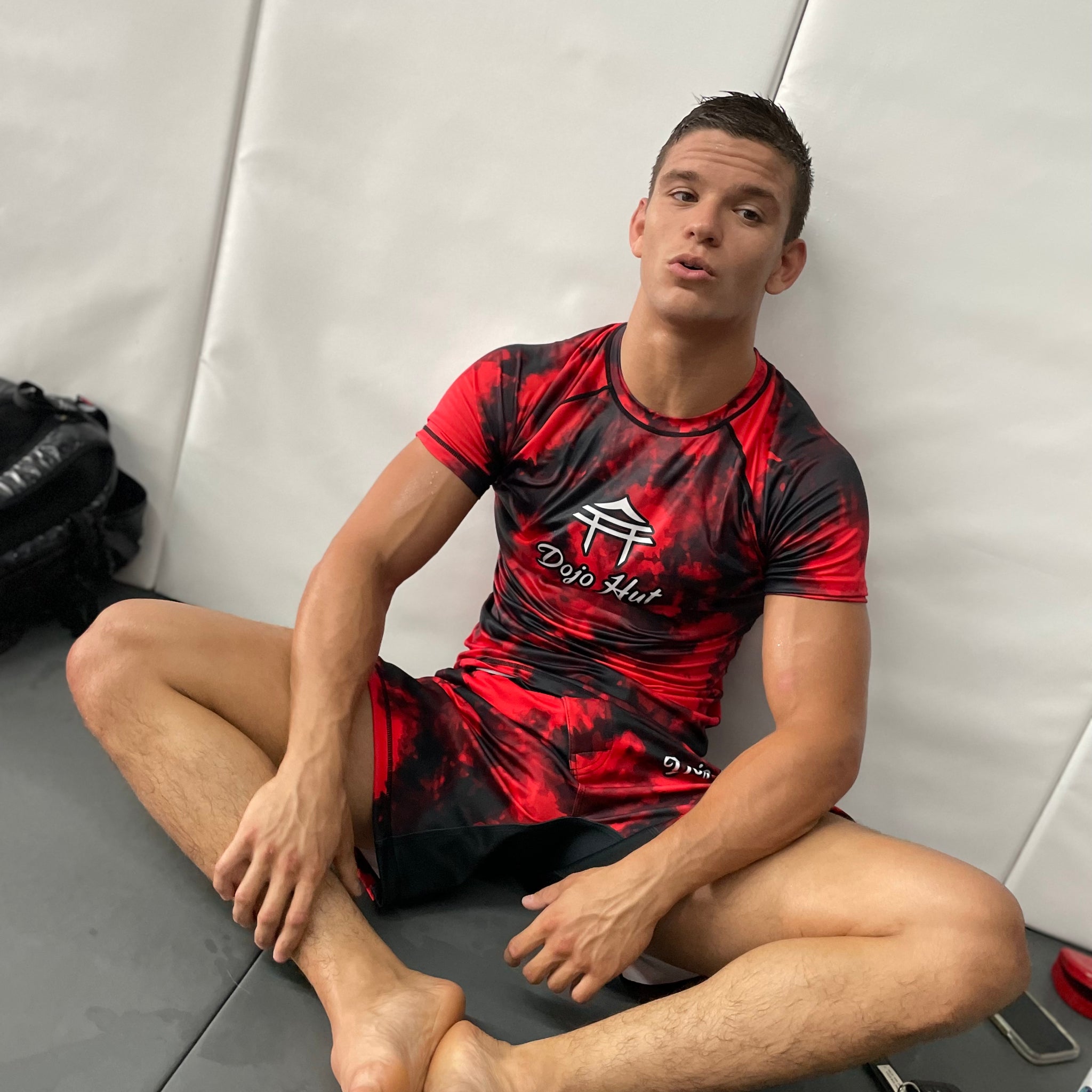 “Red Tie Dye” Short Sleeve Rashguard