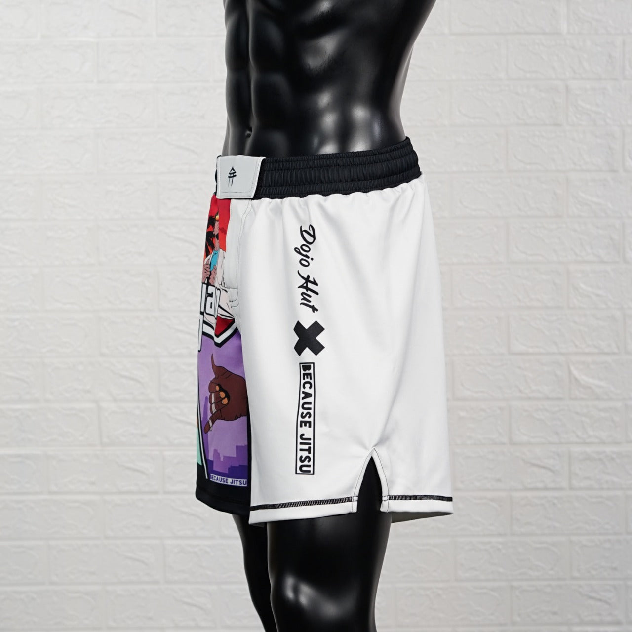 Because Jiujitsu Black & White Brazilian Jiujitsu MMA Shorts