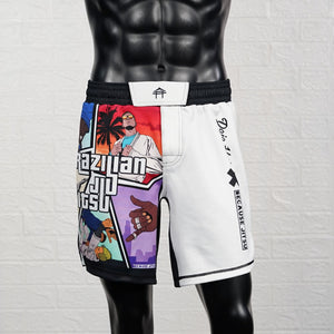 Because Jiujitsu Black & White Brazilian Jiujitsu MMA Shorts