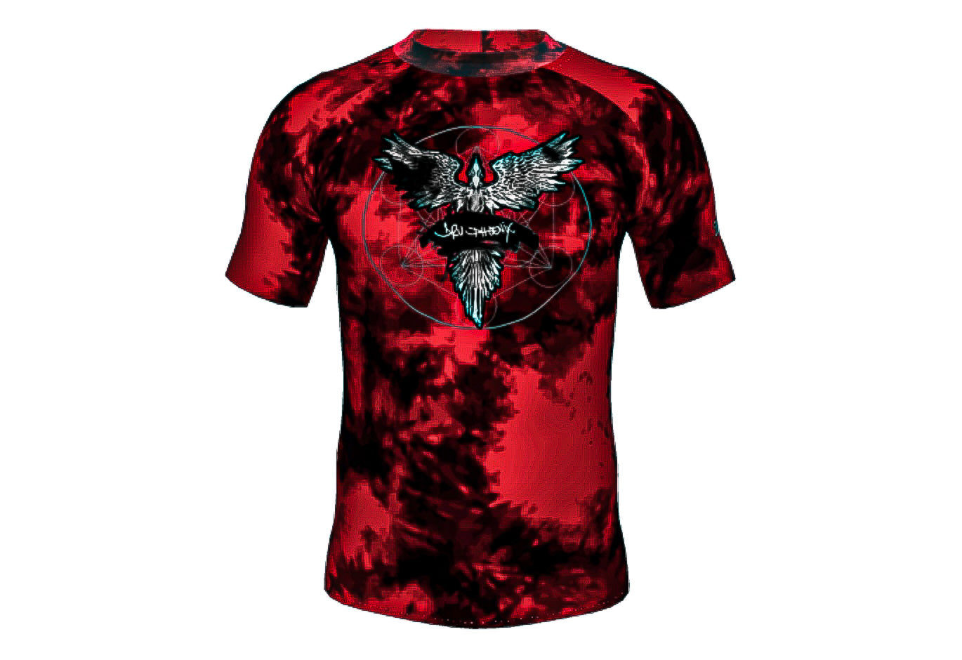 Dru Phoenix Red Tie Dye Rashguard