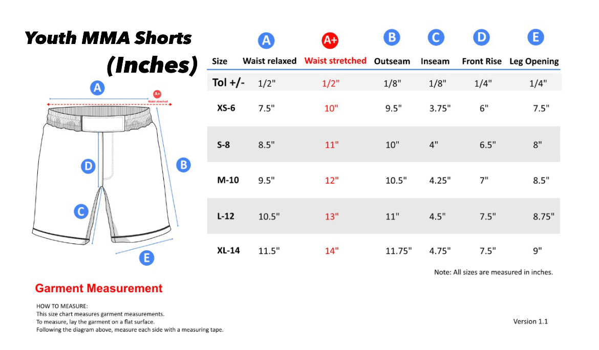 “Red Tie Dye” MMA Shorts